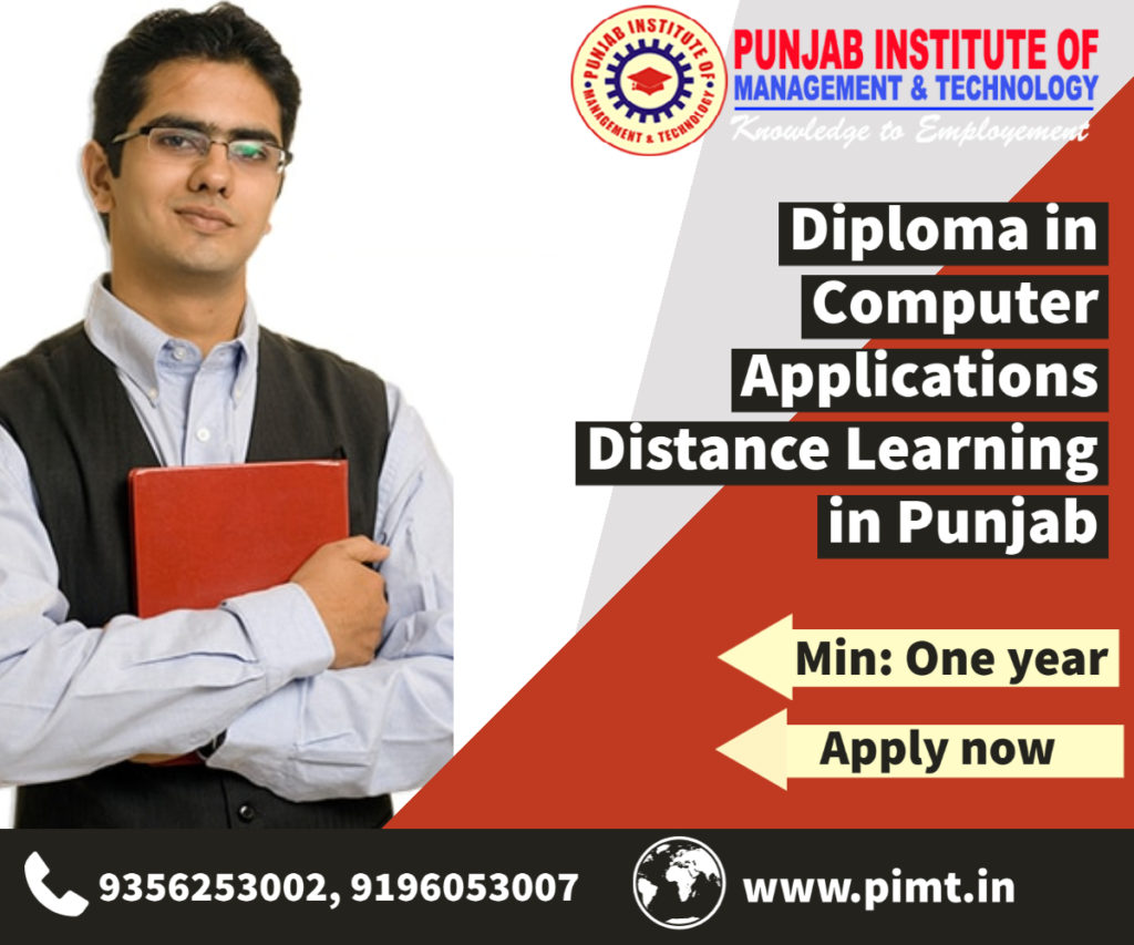 Diploma in Computer Applications Distance Learning in Punjab