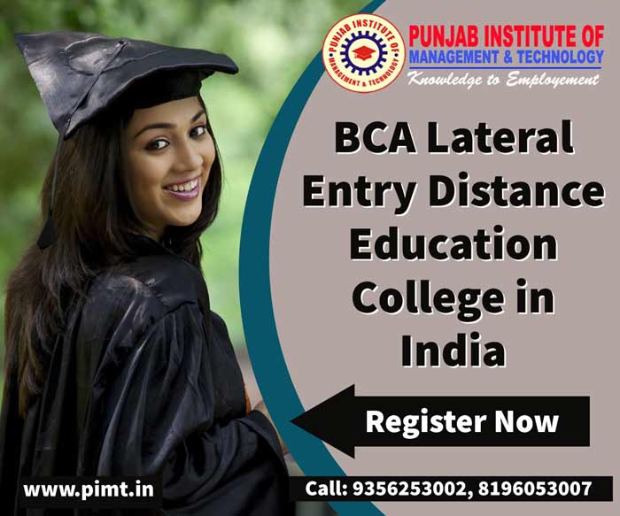 BCA Lateral Entry Distance Education College in India