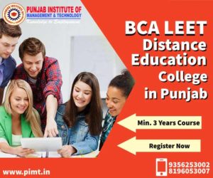 BCA LEET Distance Education College in Punjab