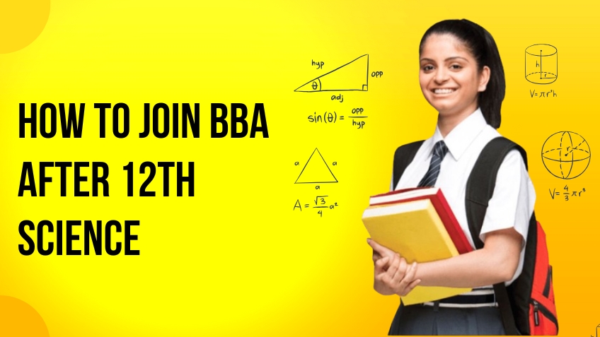 how to join BBA after 12th science